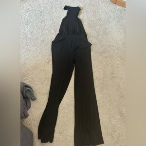 Vici halter open back jumpsuit with pockets